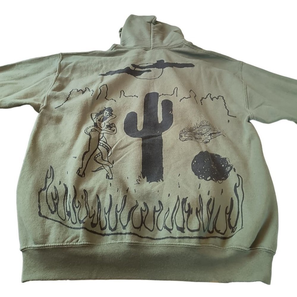 Travis‎ Scott Rodeo Hoodie Cactus Jack Tour 2015 (Olive Green) Heavyweight Large